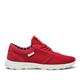 Supra Mens HAMMER RUN Low Top Shoes Cherry/Bone | US-70807